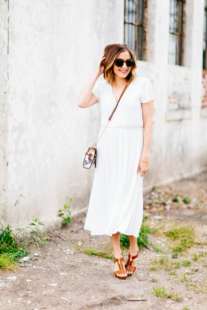 white midi dress, dallas fashion blogger, fleurdille