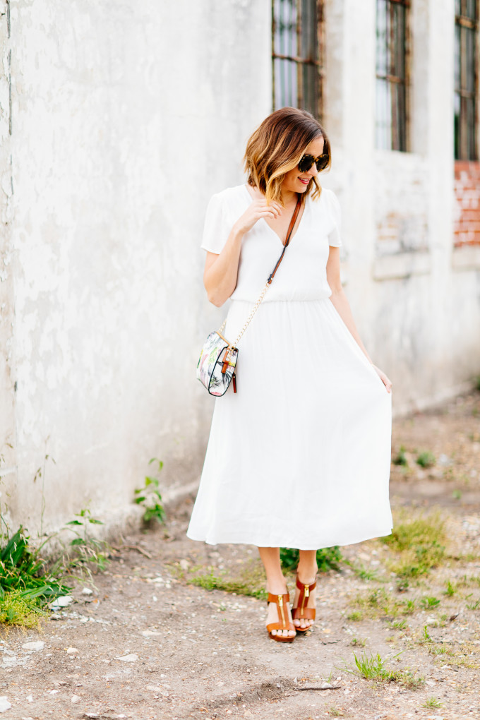 white midi dress, dallas fashion blogger, fleurdille