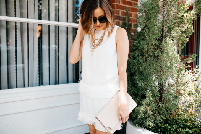 matching separates, white fringe skirt, dallas fashion blogger, fashion blogger, fleurdille