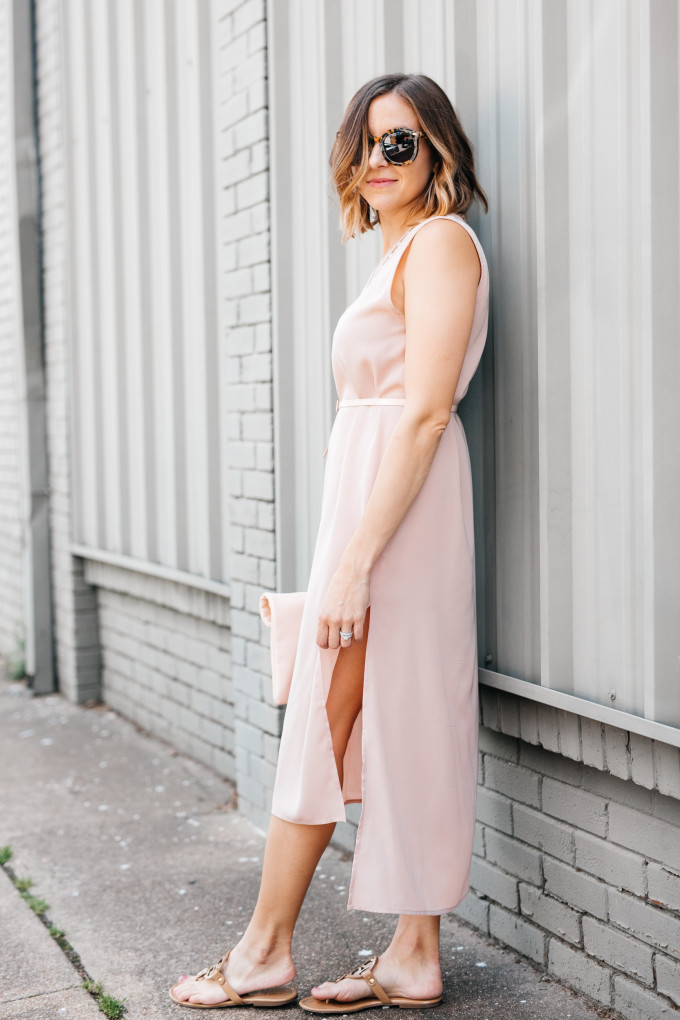 nordstrom slip dress, pink slip dress, dallas fashion blogger, fashion blogger, fleurdille