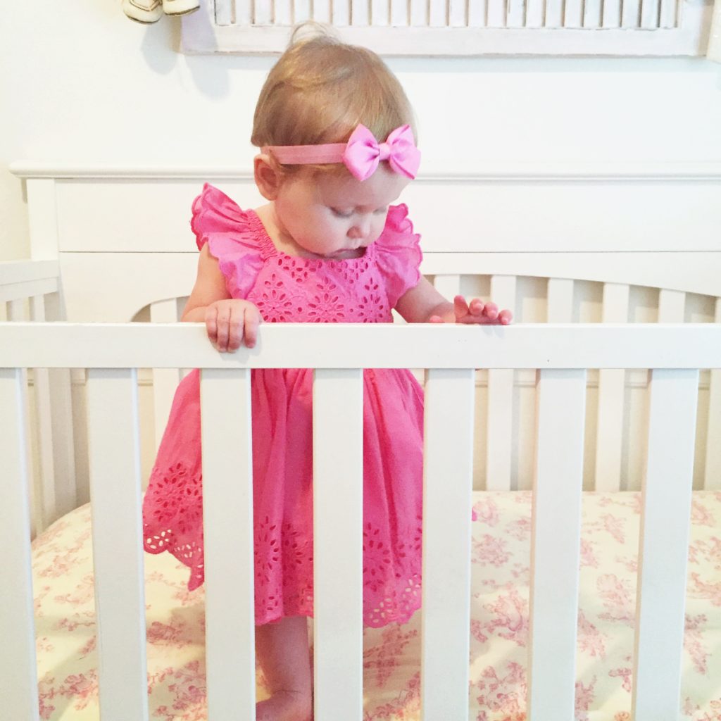 pink eyelet dress baby gap