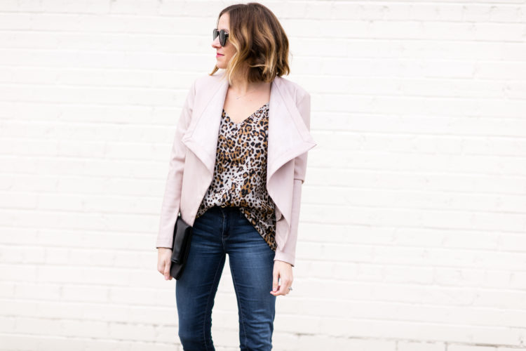 Add a pop of print to your neutral outfit with a leopard cami!