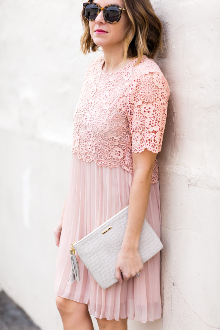 This versatile dress is perfect for a wedding shower, a baby shower, or as a wedding guest!