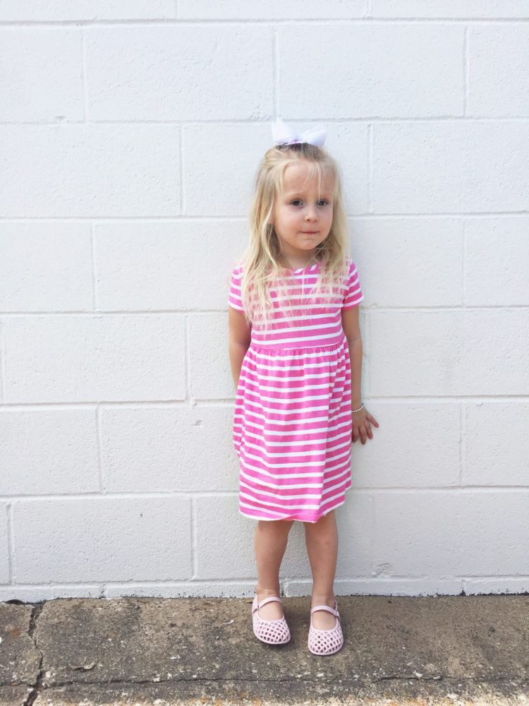pink stripe dress