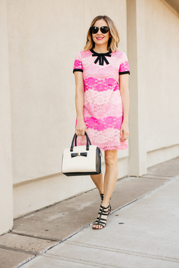 pink ombre shift dress