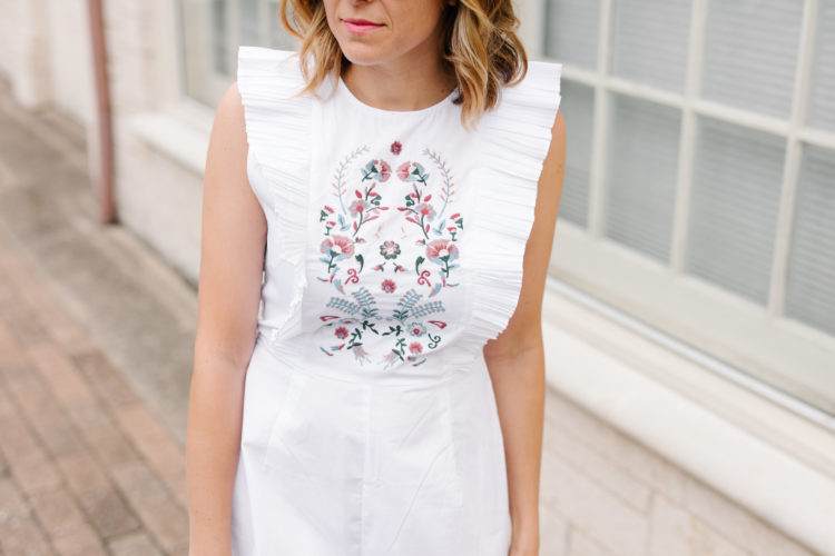 embroidered romper