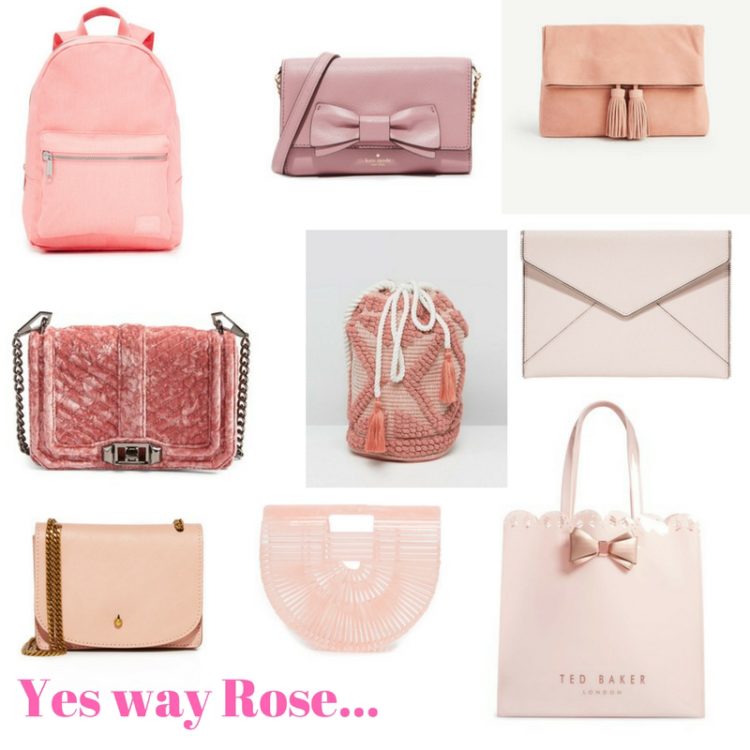 blush pink bags