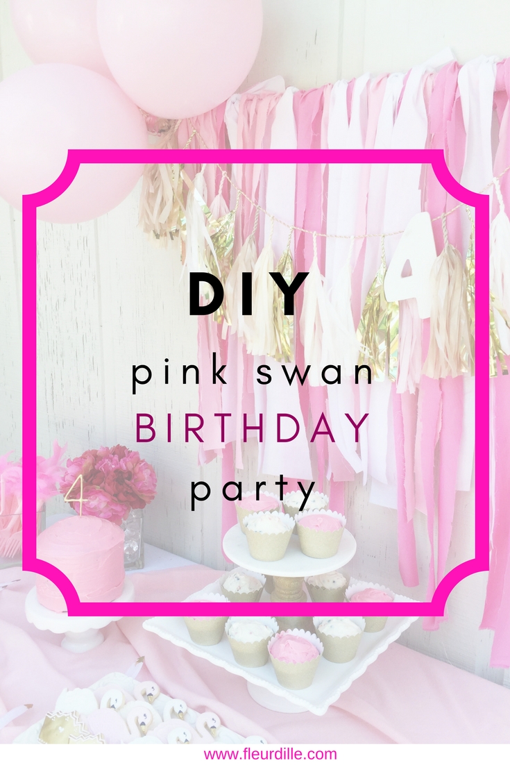 diy swan birthday party
