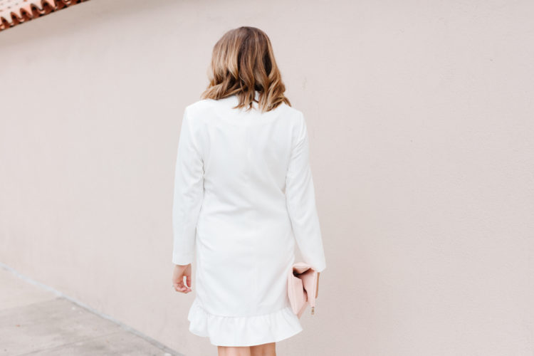 This white ruffle blazer dress screams "me." Today I'm sharing how to stay true to your personal style.