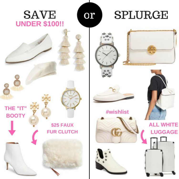 Whether you save or splurge, make a statement this Fall with one of the season's biggest trends - white accessories!