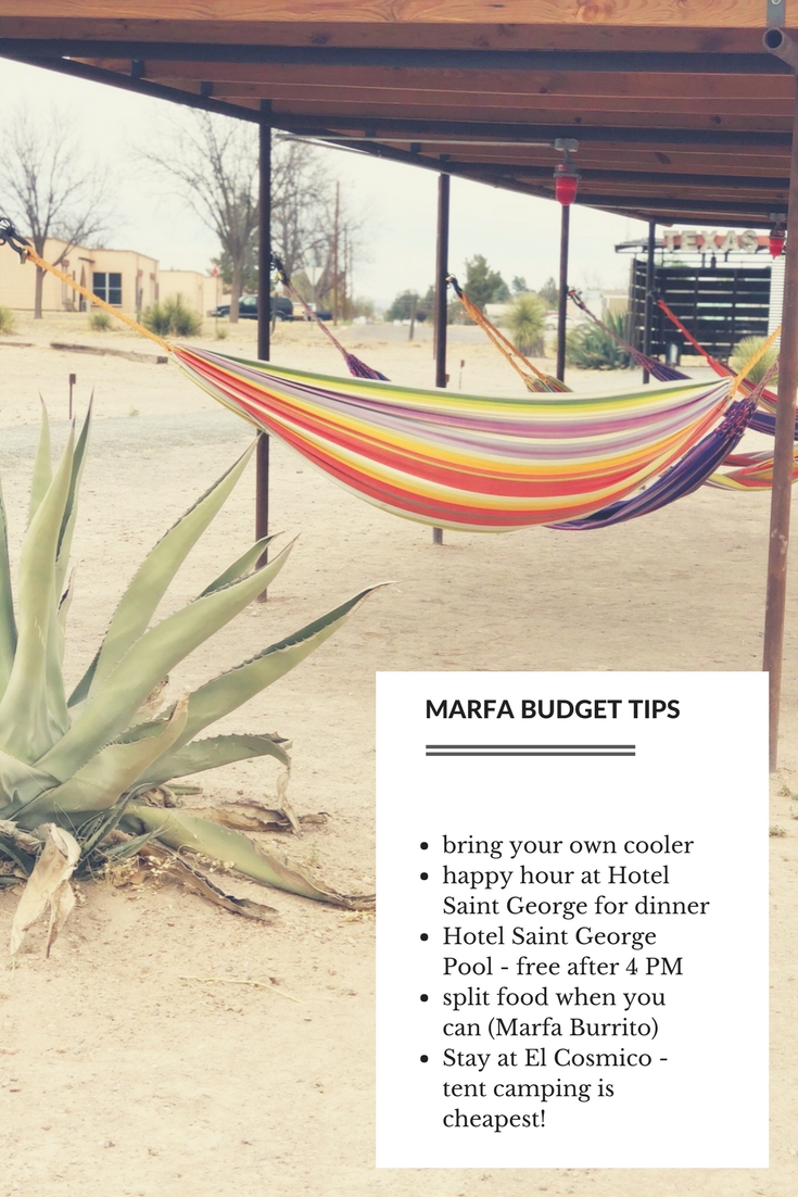 Tips for traveling to Marfa, TX on a budget.