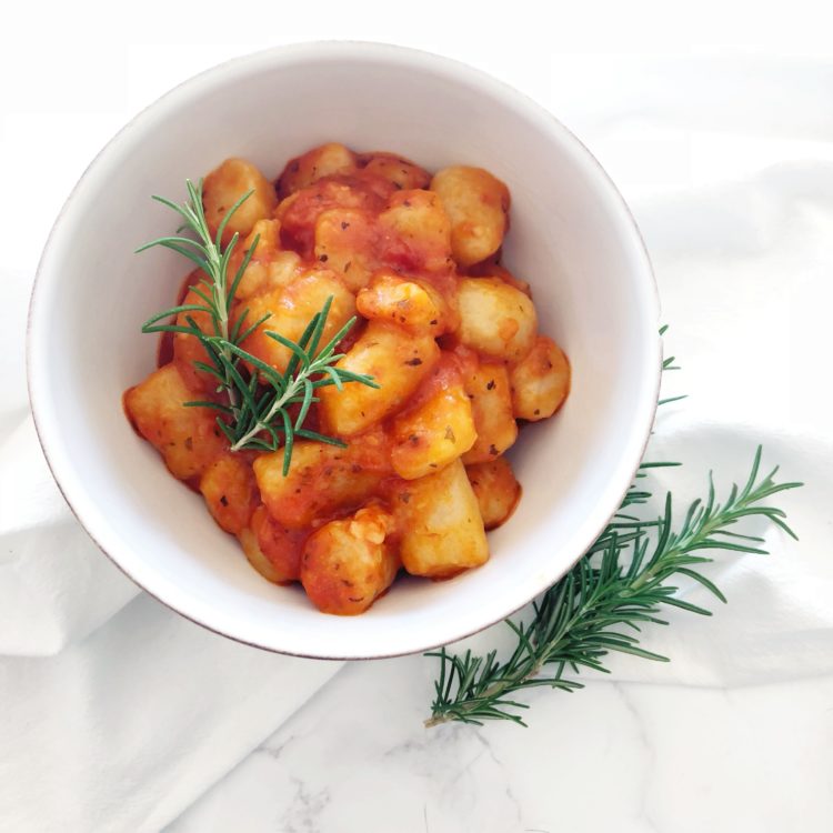 How to make healthy gnocchi. Follow this two ingredient recipe for a healthy dinner!