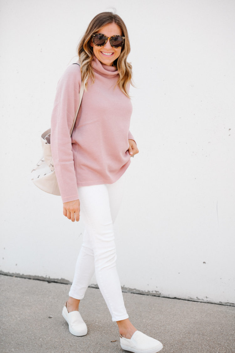 pink abercrombie button back sweater