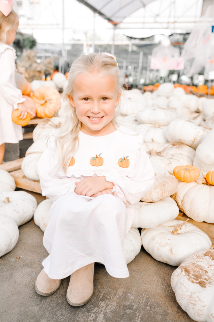 toddler girl smocked pumpkin dress