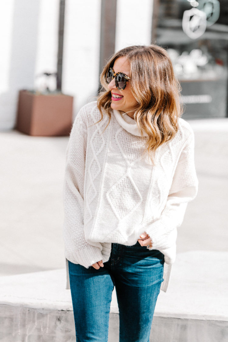 american eagle cable knit sweater