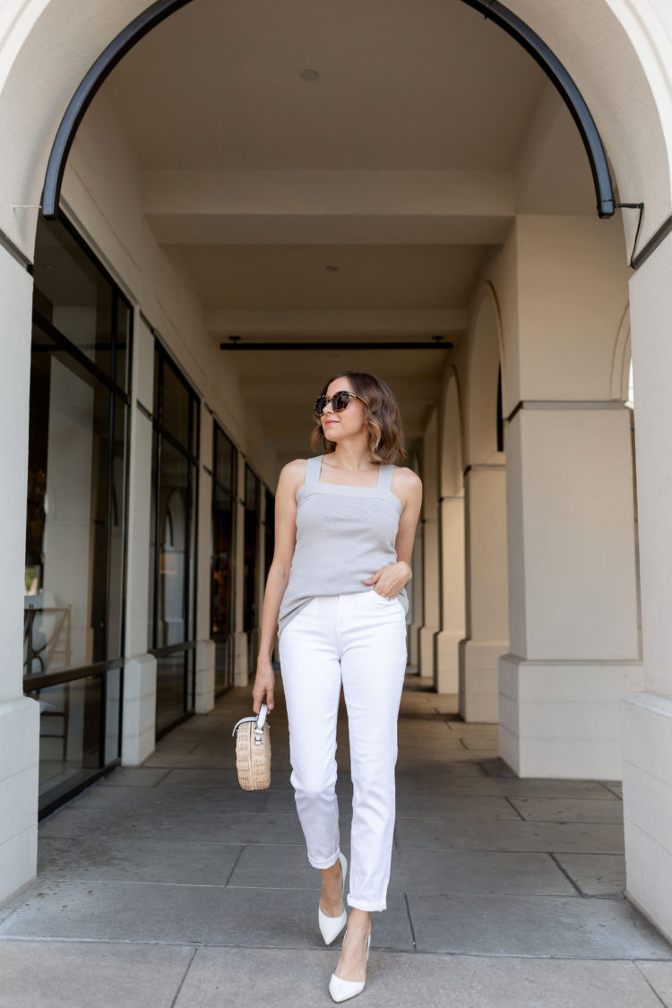mott and bow white girlfriend jeans