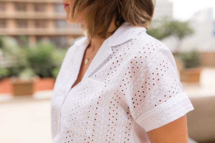 who what wear eyelet top