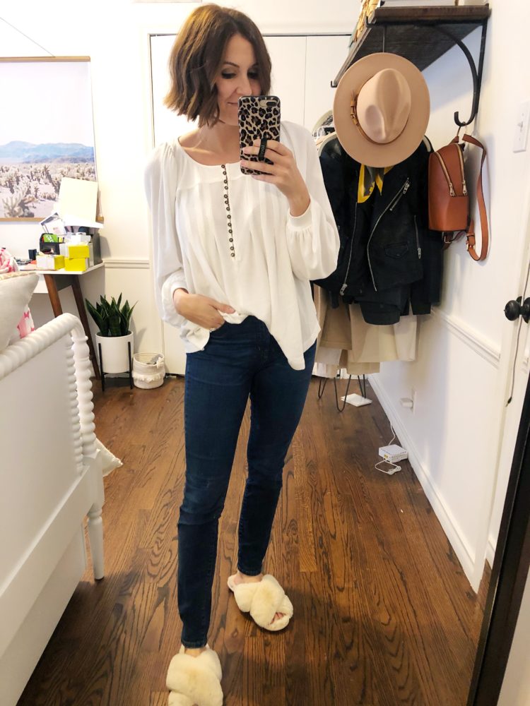 white free people thermal top