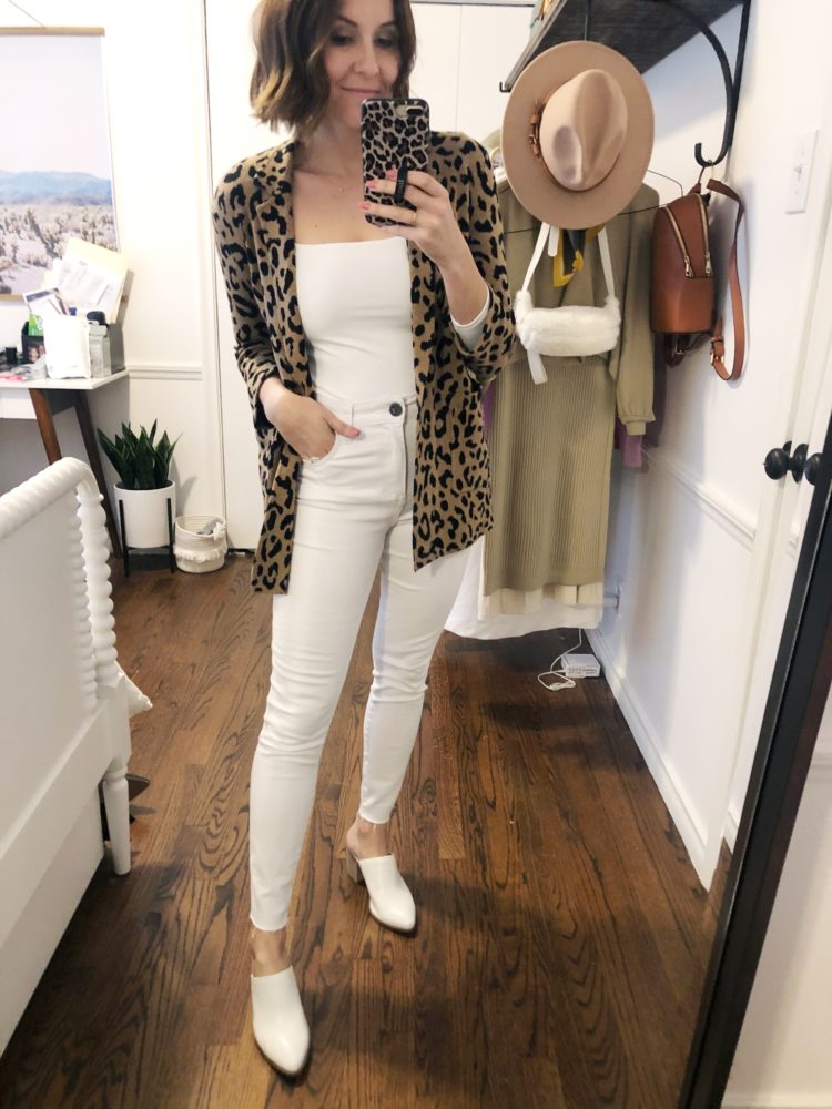 jcrew leopard sweater blazer