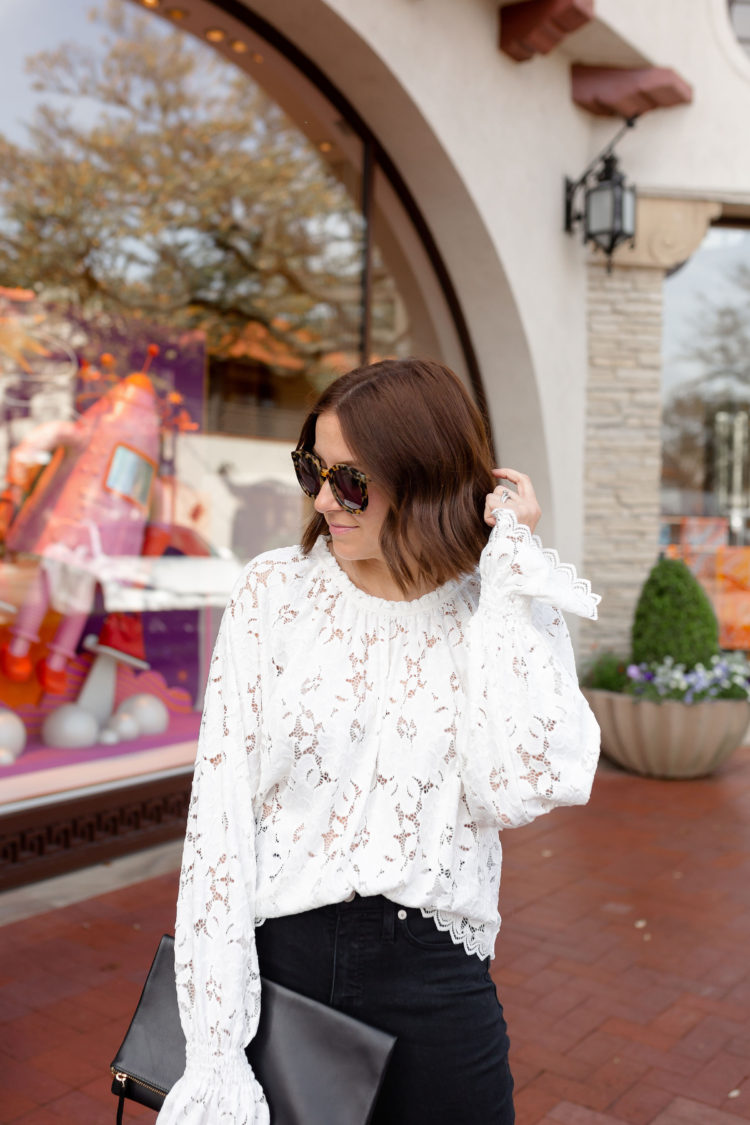 free people white lace top