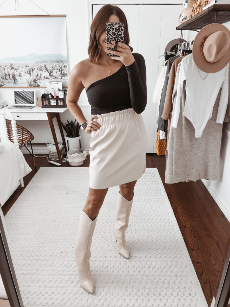 nordstrom faux leather skirt