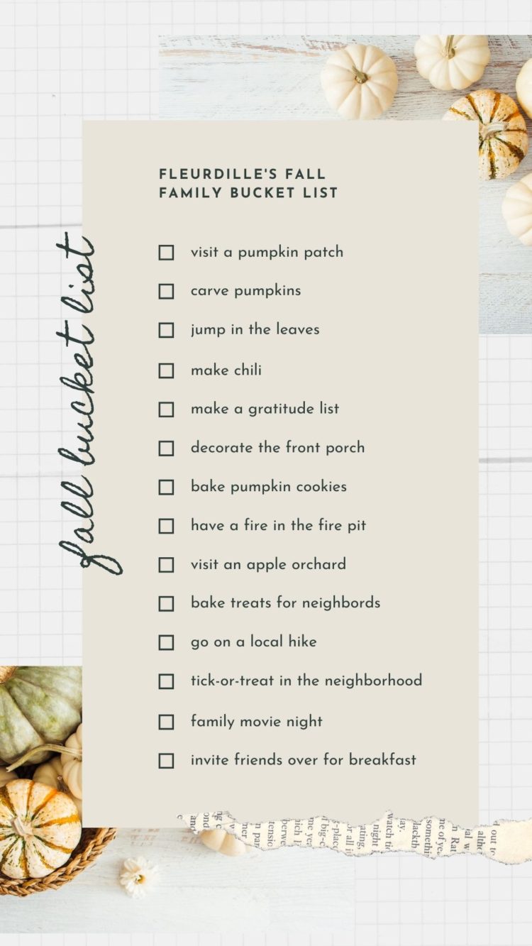 fall family bucket list