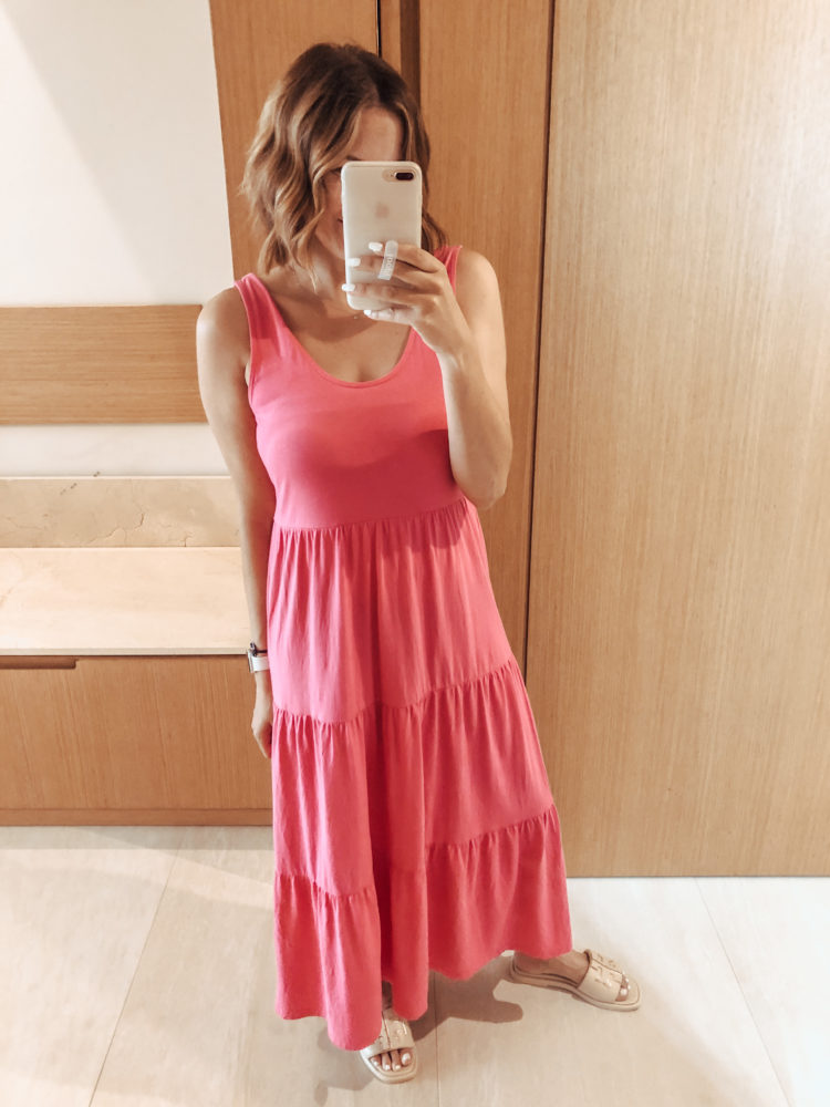 pink maxi dress